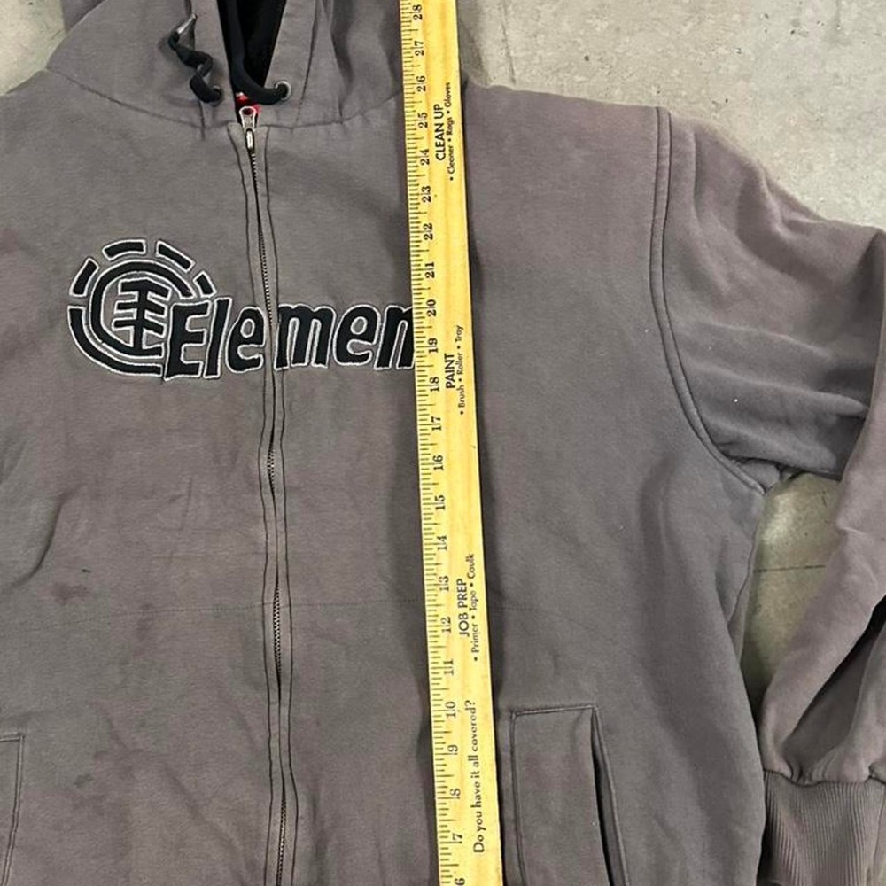 Vintage 2000's Skater Essential Element SpellOut Embroidered Distressed Hoodie - Picture 6 of 6